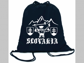 Slovakia " Jánošík " ľahké sťahovacie vrecko ( batôžtek / vak ) s čiernou šnúrkou, 100% bavlna 100 g/m2, rozmery cca. 37 x 41 cm